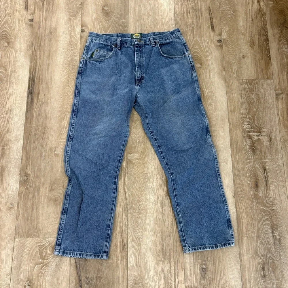 Cabela's Size 38/30 Outdoor Gear Men's Straight Leg Jeans Relaxed Fit Blue Denim